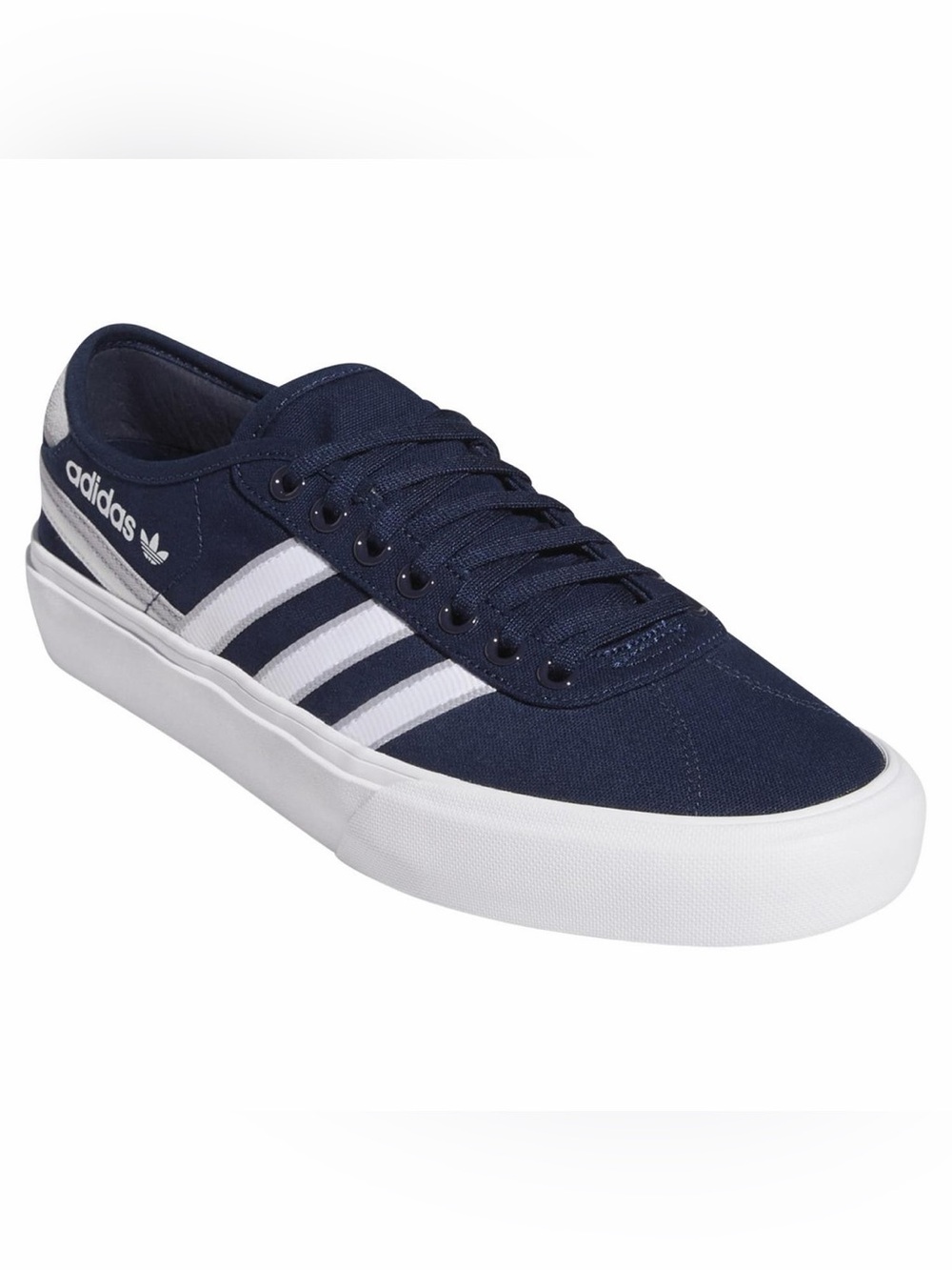 adidas ORIGINALS MEN DELPALA TRAINERS SHOES SNEAKERS NAVY WHITE RETRO Skate 7.5